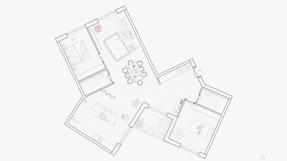 Wohnungsausschnitt der Master-Thesis How to not demolish a building