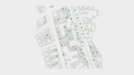 Lageplan der Studienarbeit Sanierung der denmalgeschützten Walter Erbe Realschule in Tübingen