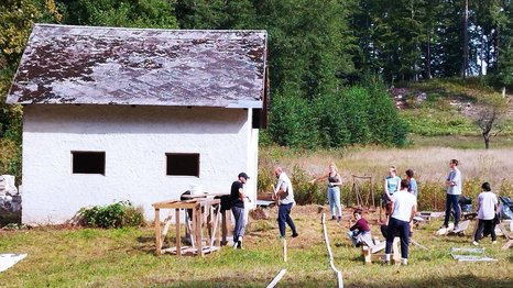 Bauen mit Naturmaterialien, Workshop am Wörhtersee in Kärnten