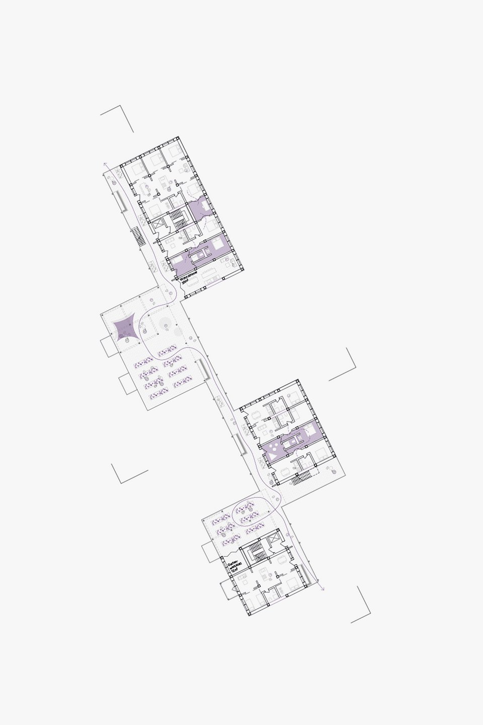 Grundriss 4.OG der Bachelor Arbeit Wild Urban Nature