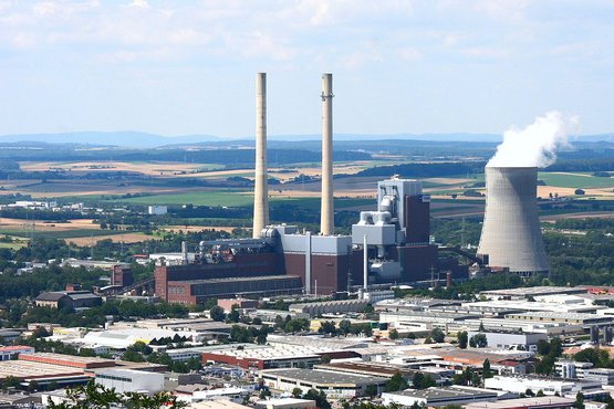 Ansicht eines Dampfkraftwerkes